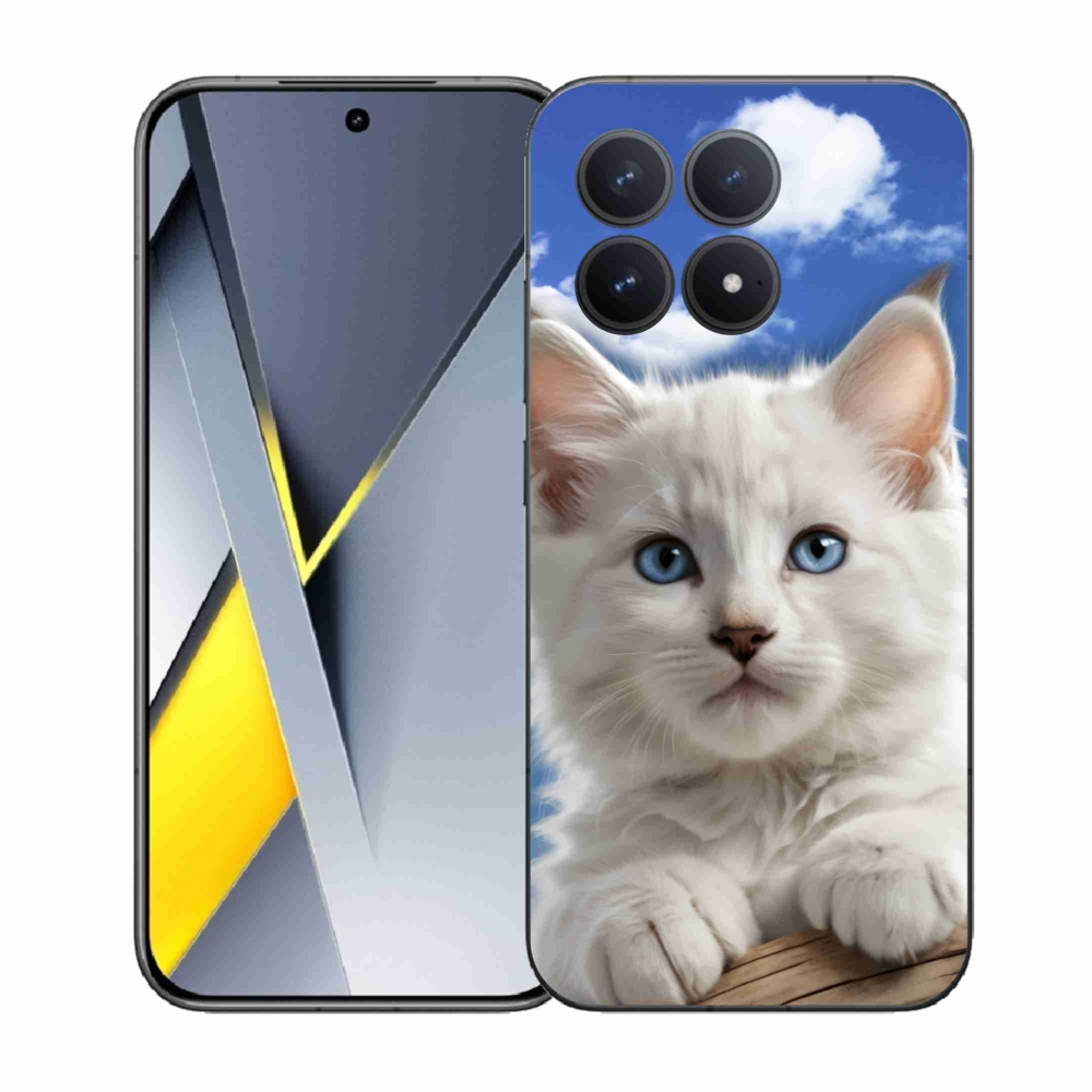 Gélový kryt mmCase na Xiaomi Poco F8 Pro - mačiatko a oblaky