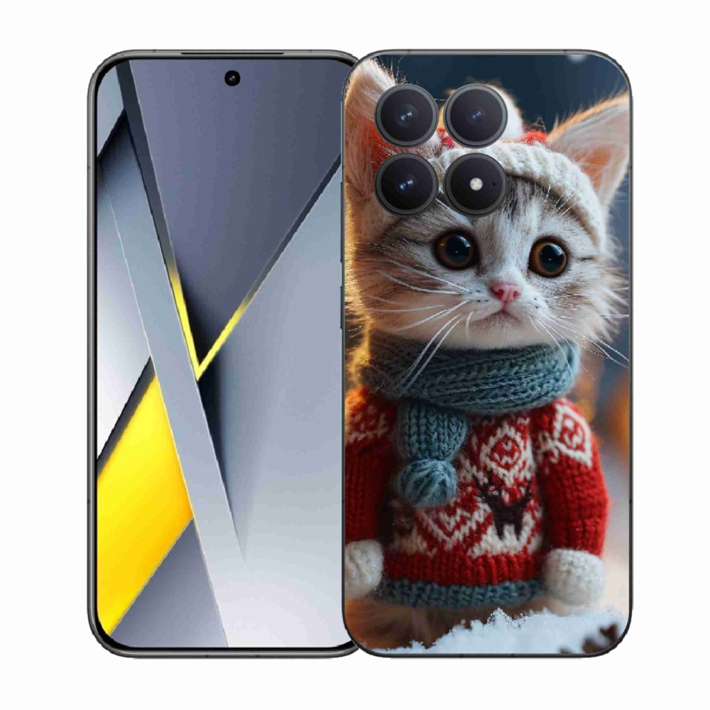 Gélový kryt mmCase na Xiaomi Poco F8 Pro - mačiatko vo svetri