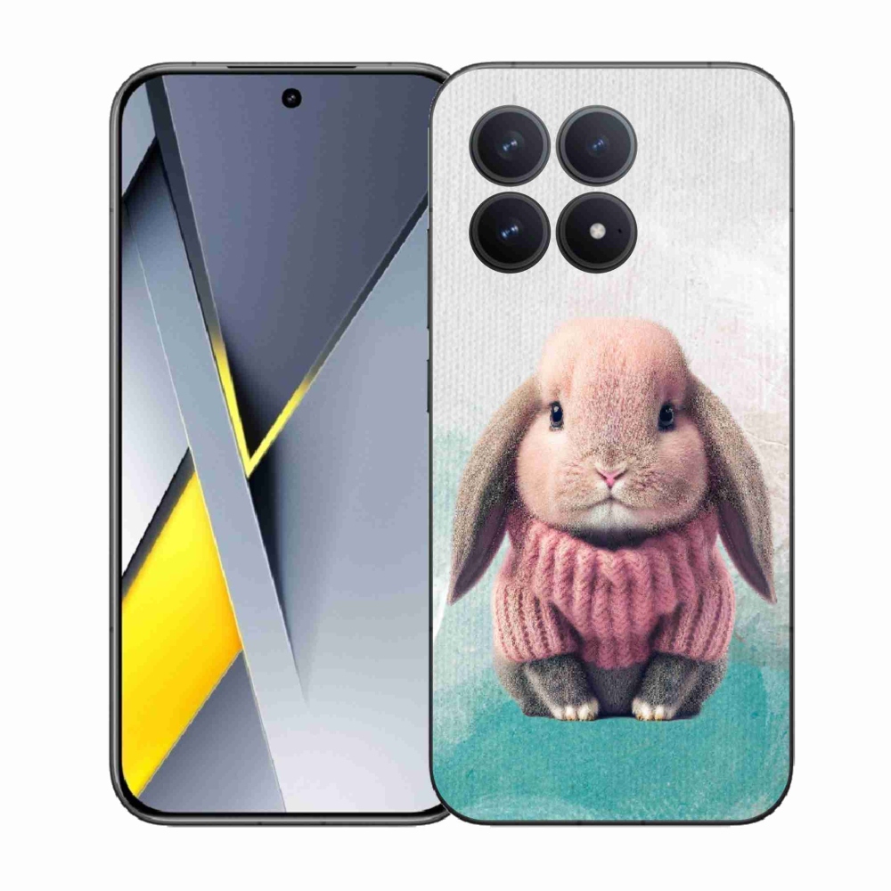 Gélový kryt mmCase na Xiaomi Poco F8 Pro - zajačik vo svetri