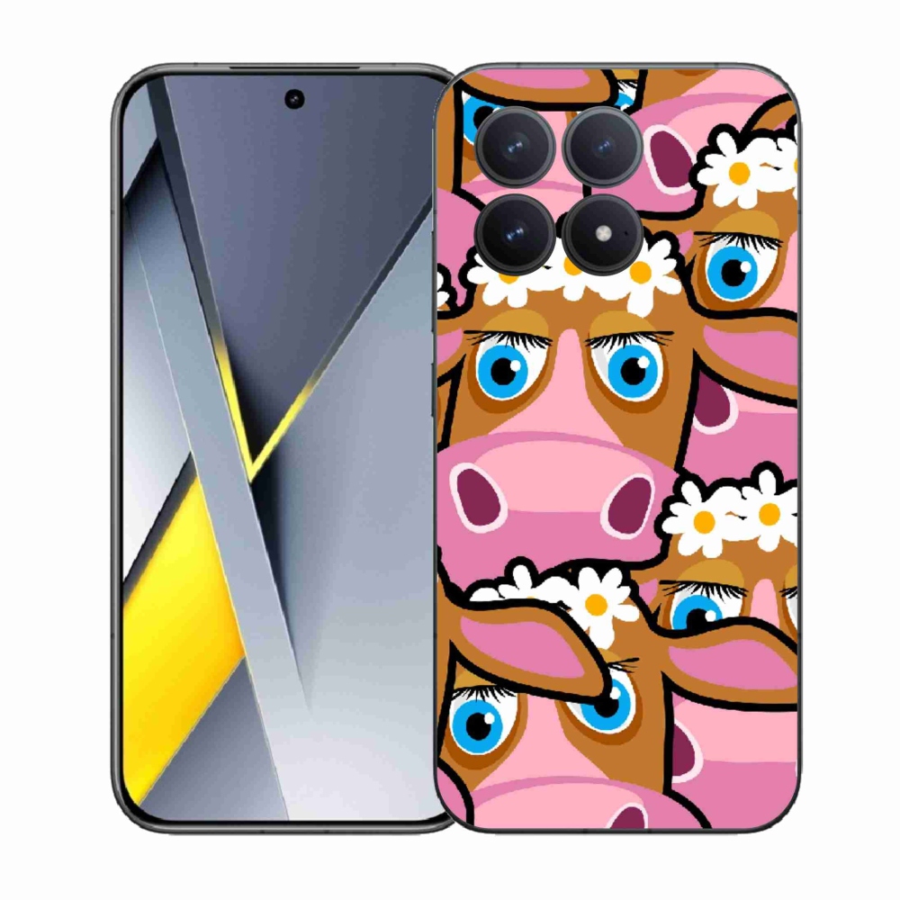 Gélový kryt mmCase na Xiaomi Poco F8 Pro - kreslené kravičky