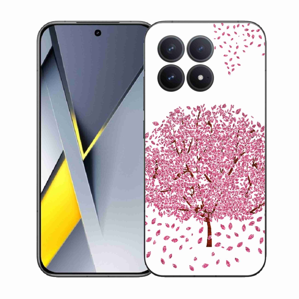 Gélový kryt mmCase na Xiaomi Poco F8 Pro - kreslený strom s listami