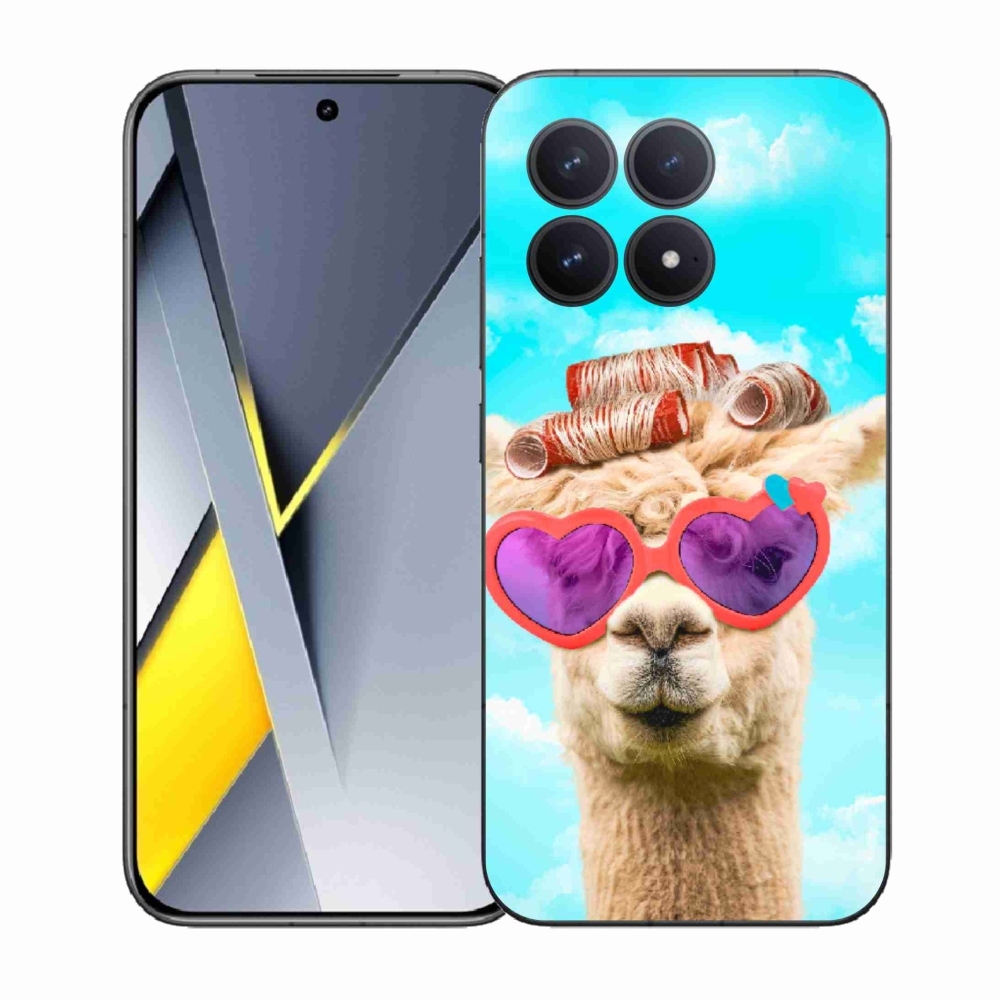 Gélový kryt mmCase na Xiaomi Poco F8 Pro - lama s okuliarmi
