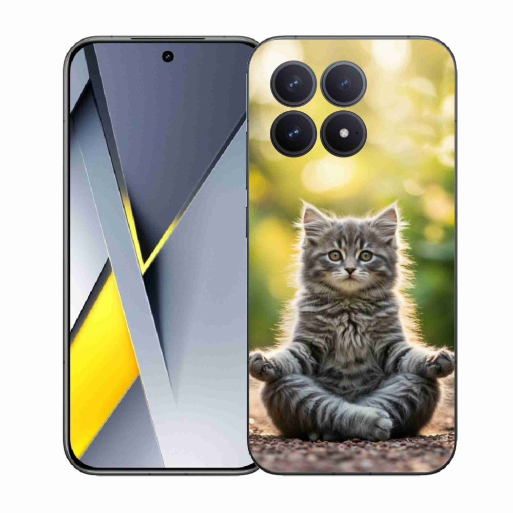 Gélový kryt mmCase na Xiaomi Poco F8 Pro - meditujúce mačiatko