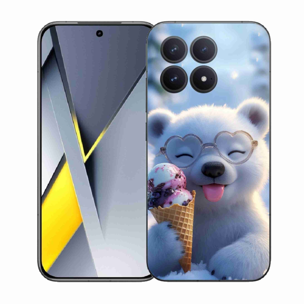 Gélový kryt mmCase na Xiaomi Poco F8 Pro - medvedík so zmrzlinou