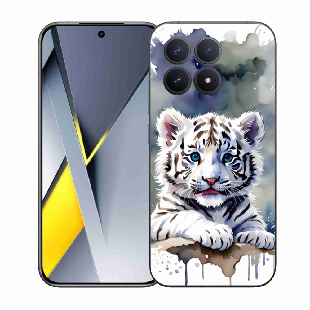 Gélový kryt mmCase na Xiaomi Poco F8 Pro - mláďa bieleho tigra