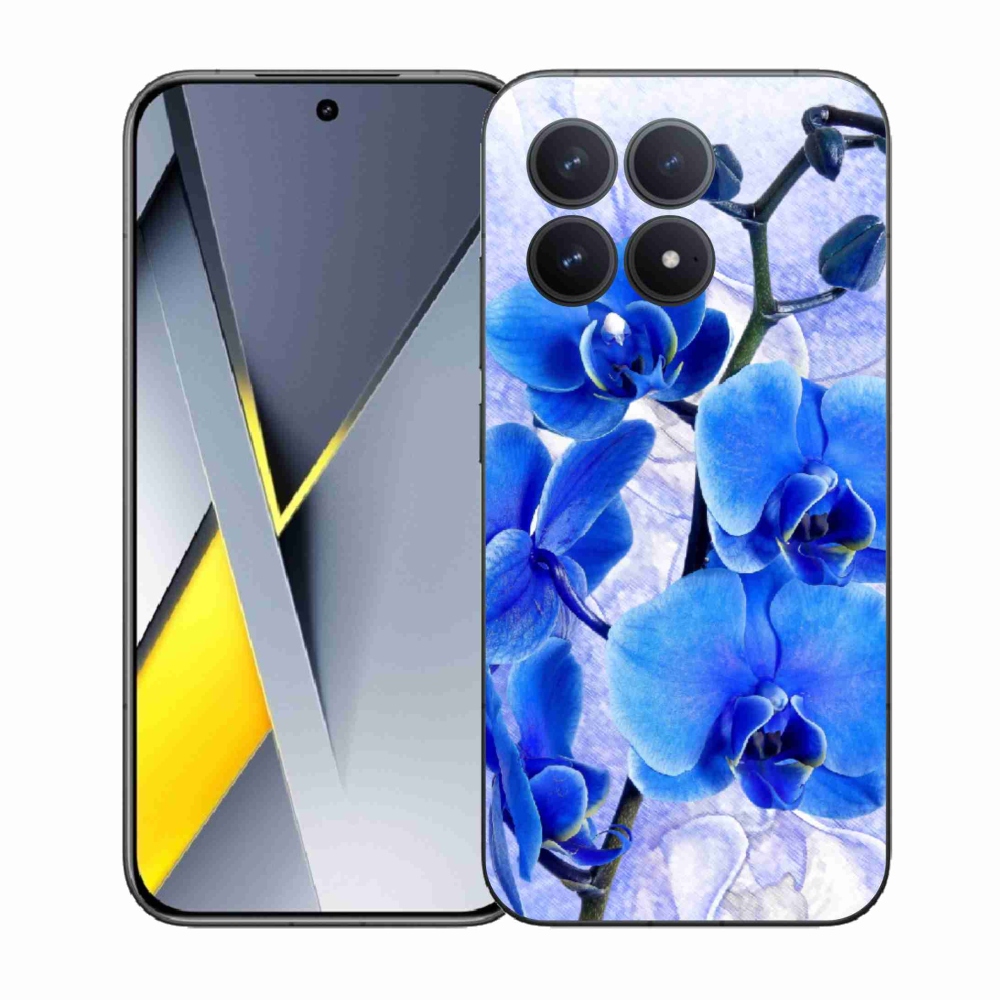 Gélový kryt mmCase na Xiaomi Poco F8 Pro - modré kvety