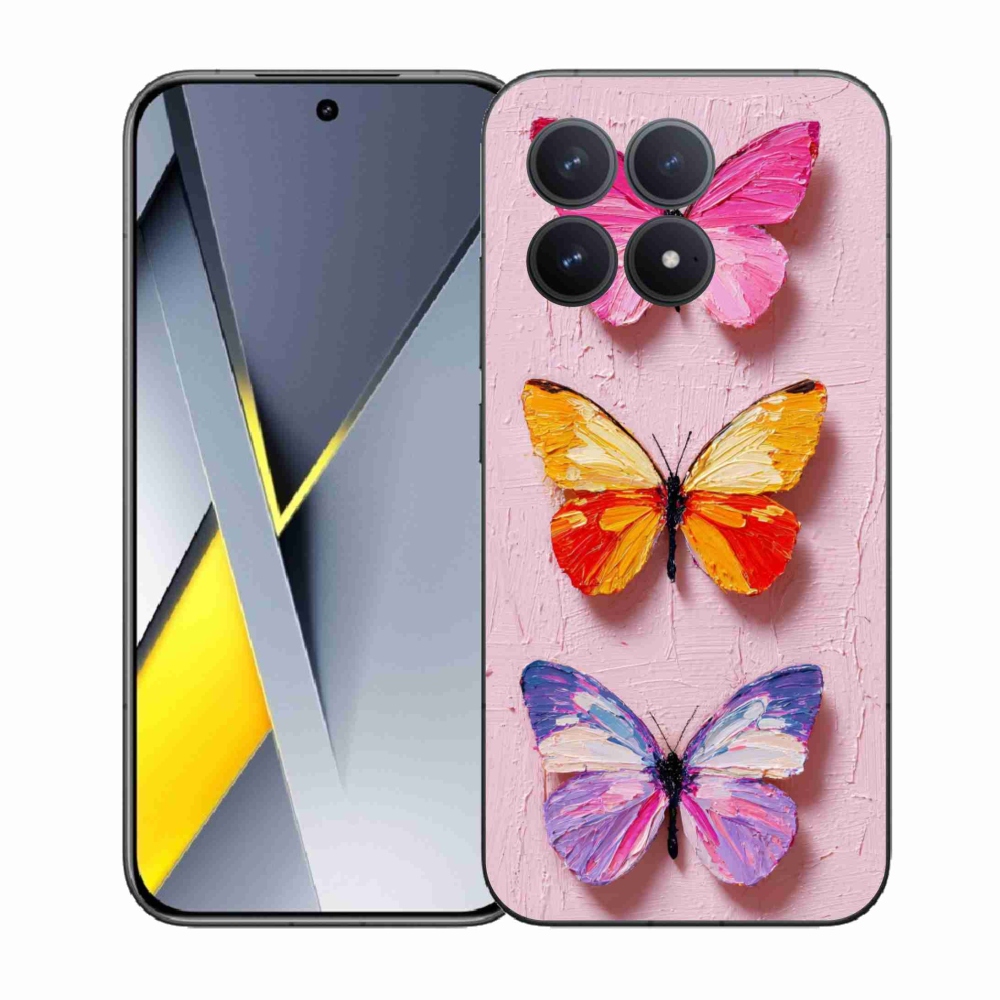 Gélový kryt mmCase na Xiaomi Poco F8 Pro - motýlia trojica