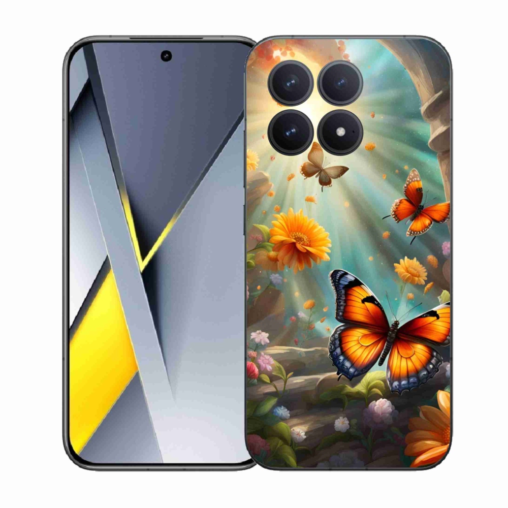 Gélový kryt mmCase na Xiaomi Poco F8 Pro - motýlia záhrada 2