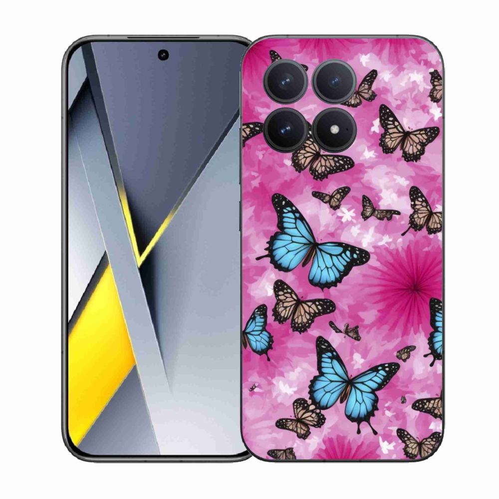 Gélový kryt mmCase na Xiaomi Poco F8 Pro - motýlia záhrada