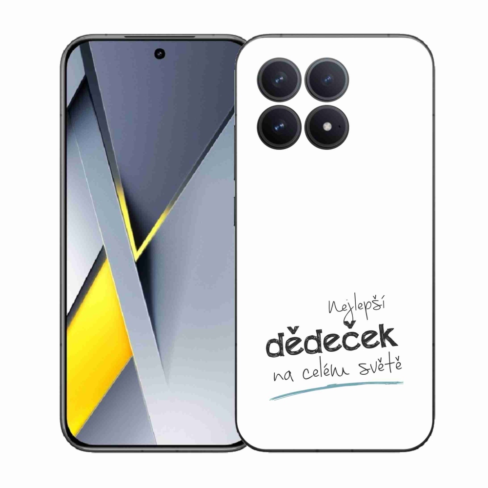 Gélový kryt mmCase na Xiaomi Poco F8 Pro - najlepší dedko 3 biele pozadie