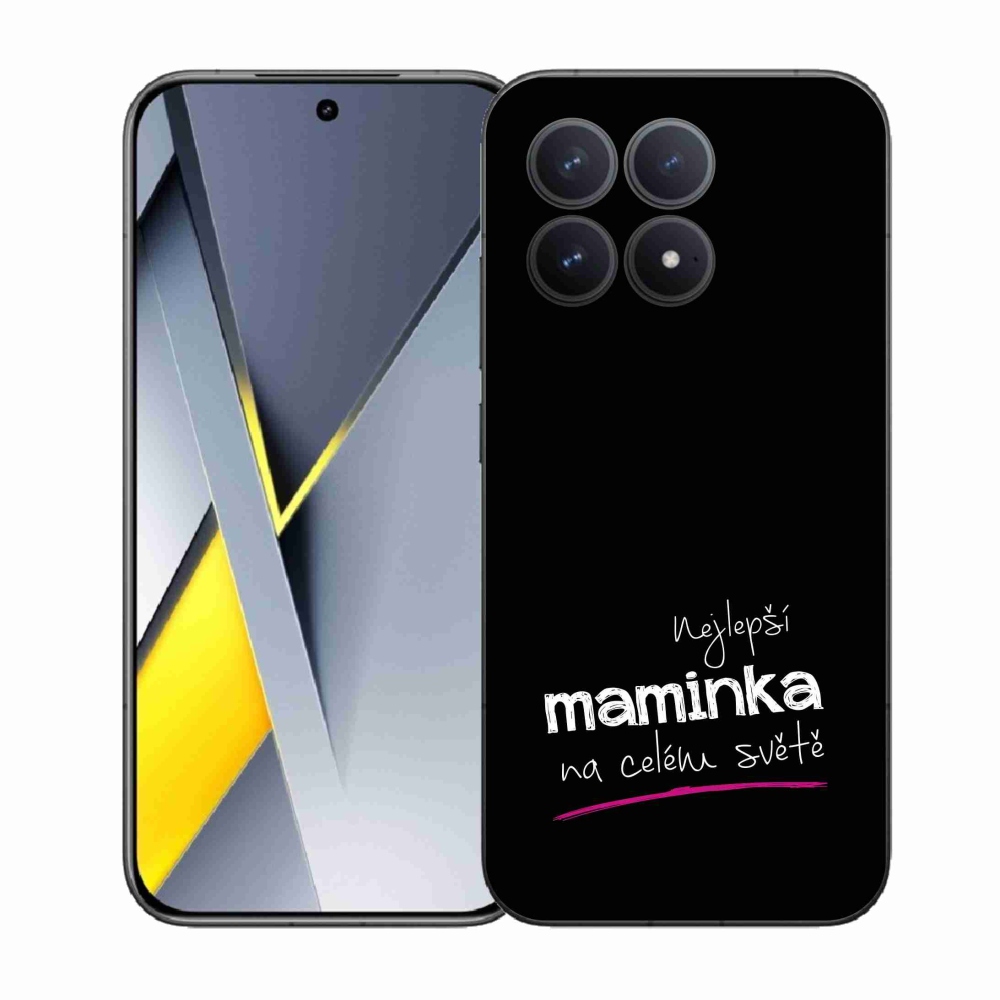 Gélový kryt mmCase na Xiaomi Poco F8 Pro - najlepšia mamička 4 čierne pozadie