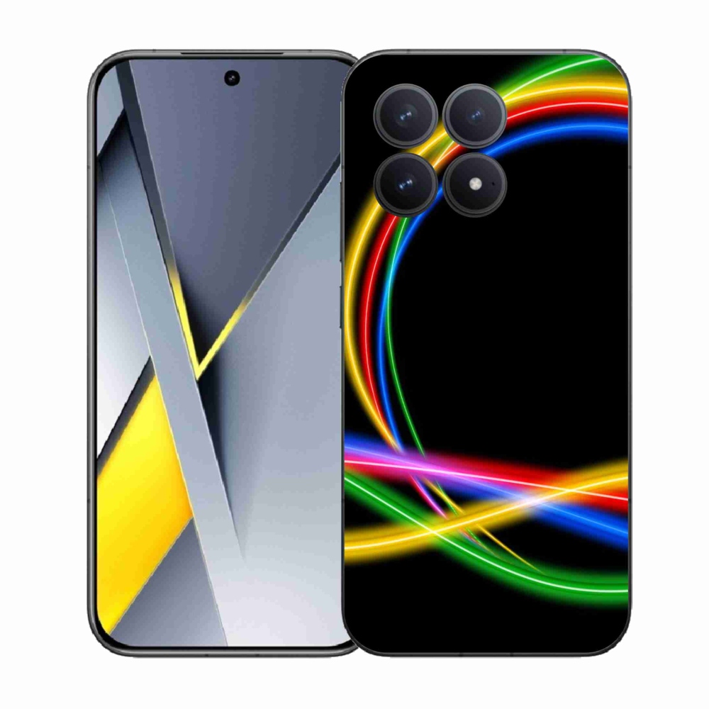 Gélový kryt mmCase na Xiaomi Poco F8 Pro - neónové kruhy