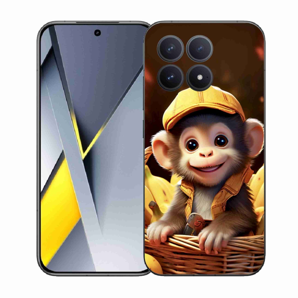 Gélový kryt mmCase na Xiaomi Poco F8 Pro - opice v košíku