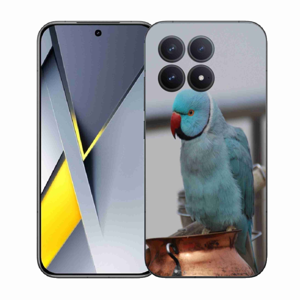 Gélový kryt mmCase na Xiaomi Poco F8 Pro - papagáj alexander modrý