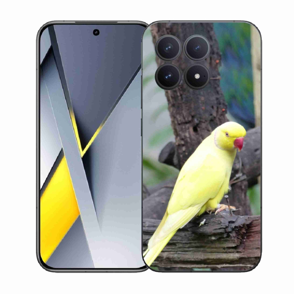 Gélový kryt mmCase na Xiaomi Poco F8 Pro - papagáj alexander žltý