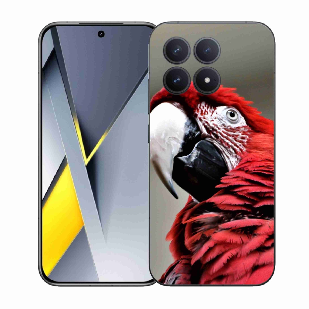 Gélový kryt mmCase na Xiaomi Poco F8 Pro - papagáj ara červený