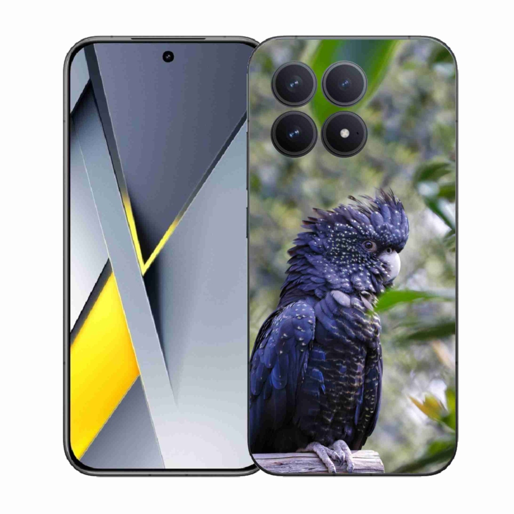 Gélový kryt mmCase na Xiaomi Poco F8 Pro - papagáj kakadu čierny