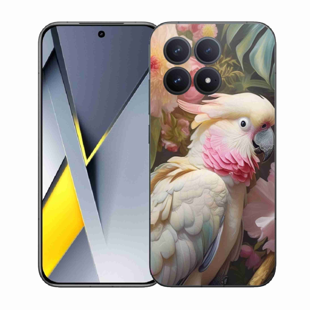 Gélový kryt mmCase na Xiaomi Poco F8 Pro - papagáj kakadu ružový 2