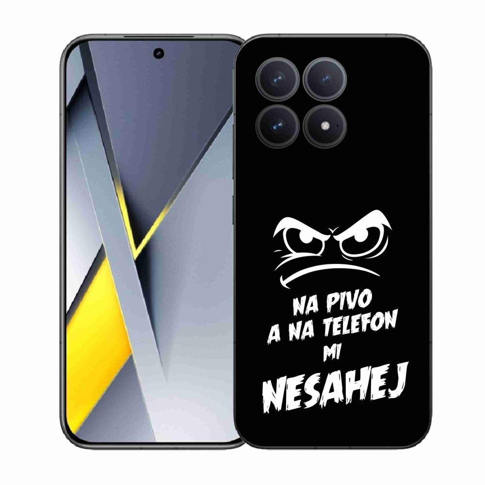 Gélový kryt mmCase na Xiaomi Poco F8 Pro - pivný motív 2 čierne pozadie