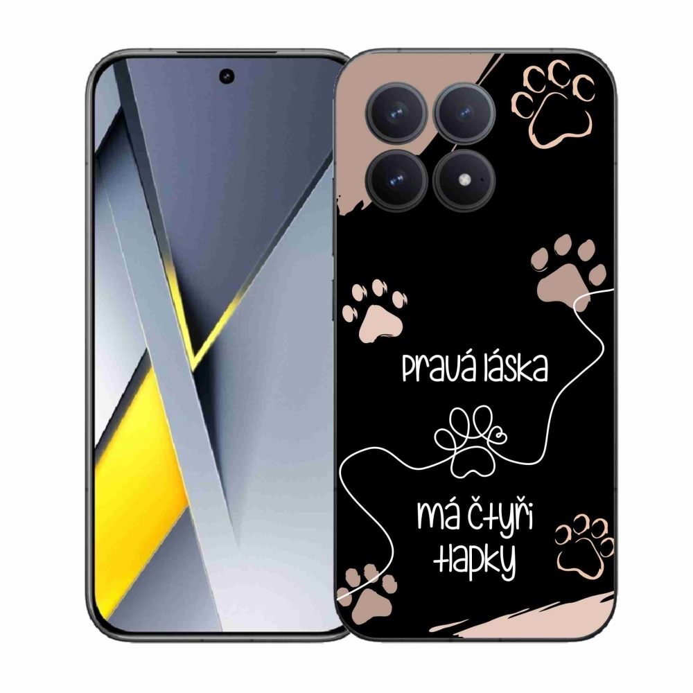 Gélový kryt mmCase na Xiaomi Poco F8 Pro - psí motív 1 čierne pozadie