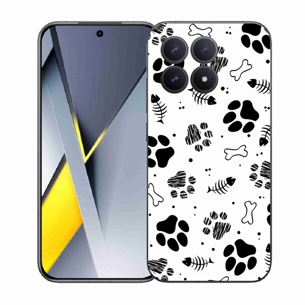 Gélový kryt mmCase na Xiaomi Poco F8 Pro - psie labky 1