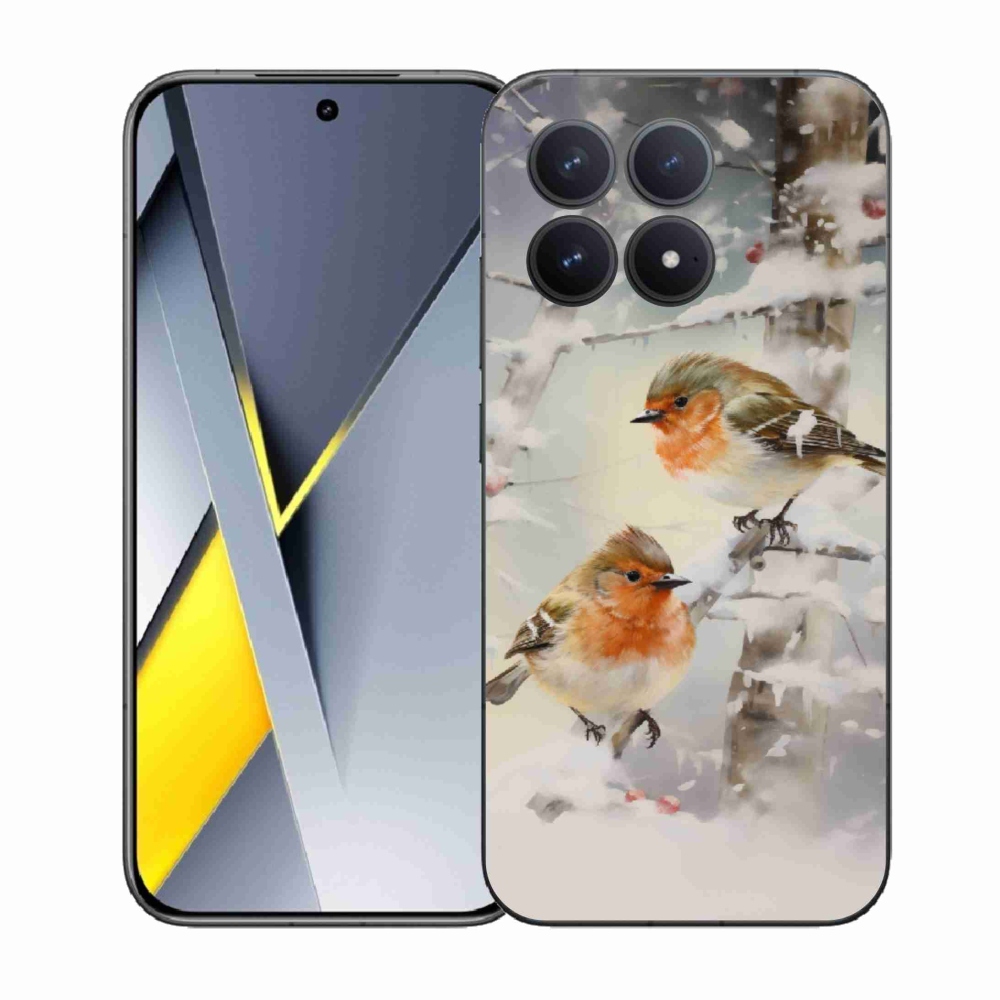 Gélový kryt mmCase na Xiaomi Poco F8 Pro - vtáčiky v zime