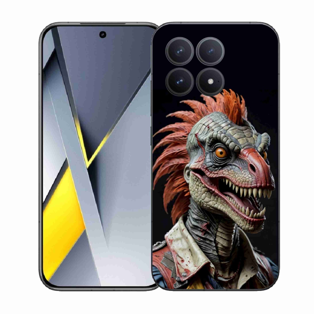 Gélový kryt mmCase na Xiaomi Poco F8 Pro - punk dinosaurus