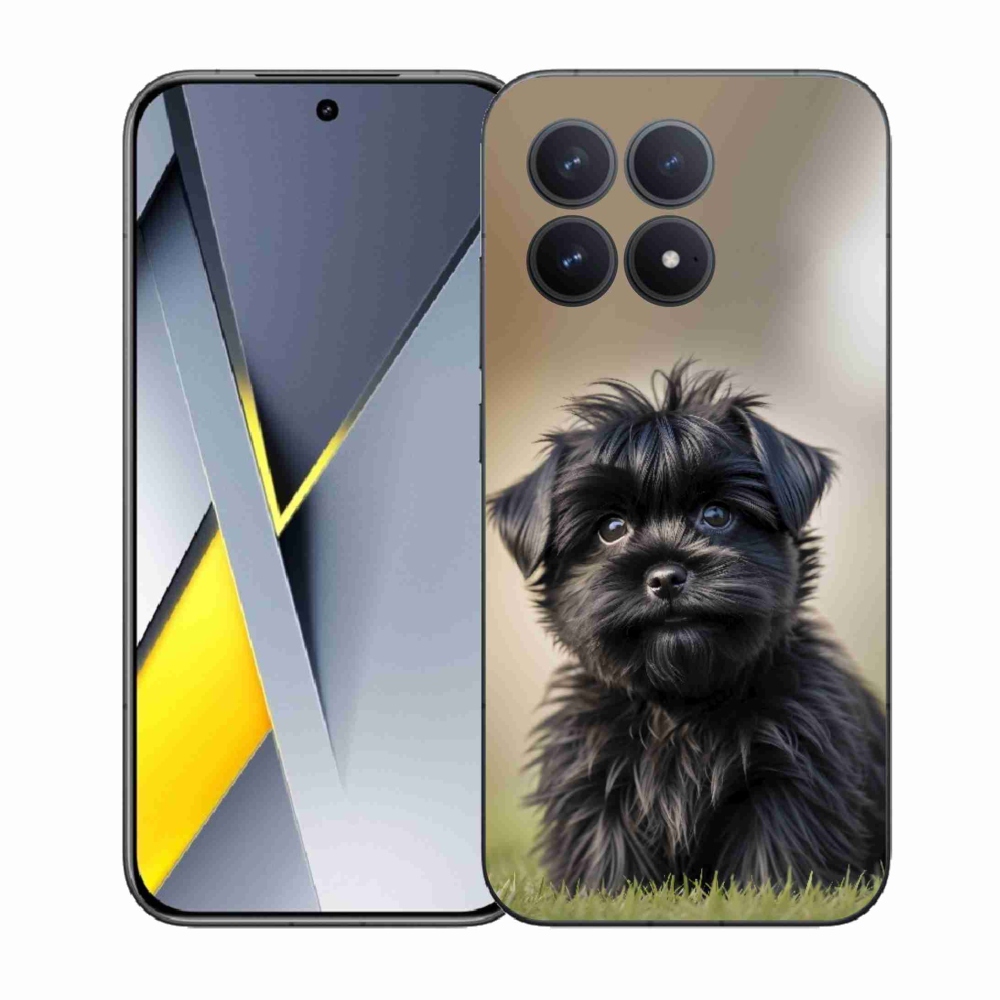 Gélový kryt mmCase na Xiaomi Poco F8 Pro - roztomilý čierny psík