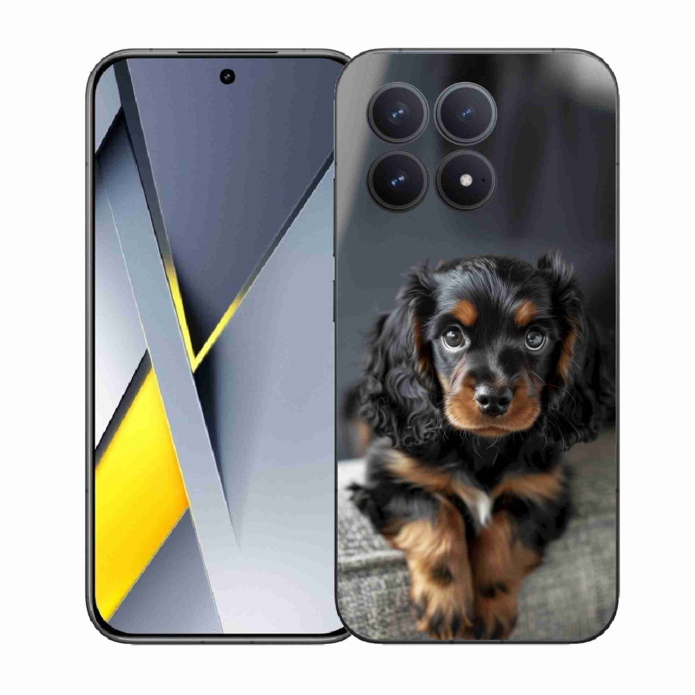 Gélový kryt mmCase na Xiaomi Poco F8 Pro - roztomilý dlhosrstý jazvečík