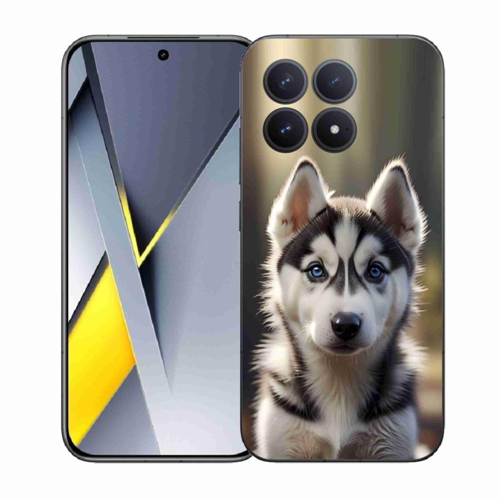 Gélový kryt mmCase na Xiaomi Poco F8 Pro - roztomilý sibírsky husky