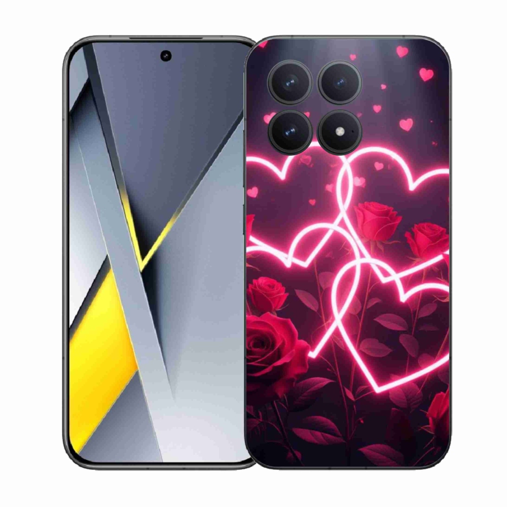 Gélový kryt mmCase na Xiaomi Poco F8 Pro - srdce lásky