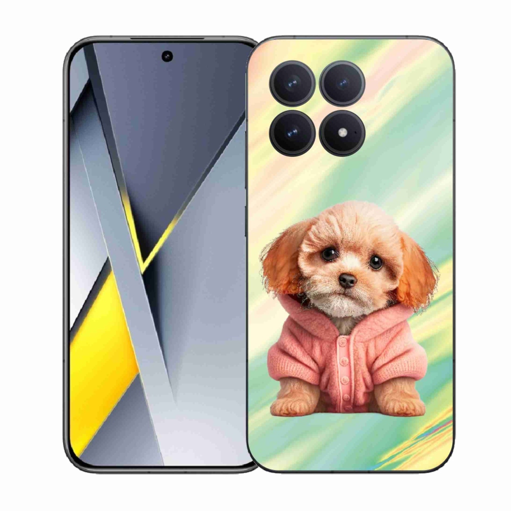 Gélový kryt mmCase na Xiaomi Poco F8 Pro - šteňa vo svetri