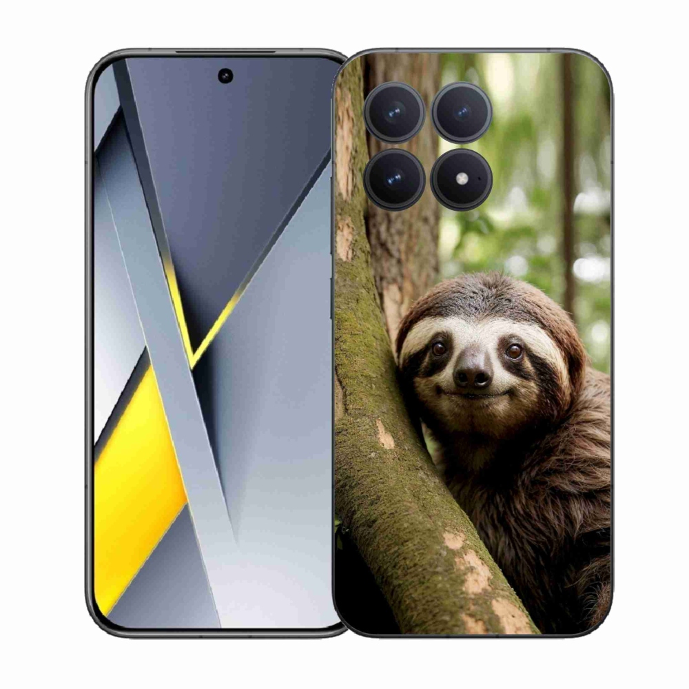 Gélový kryt mmCase na Xiaomi Poco F8 Pro - usmievavý leňochod