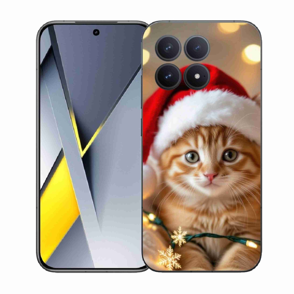 Gélový kryt mmCase na Xiaomi Poco F8 Pro - vianočné mačiatko