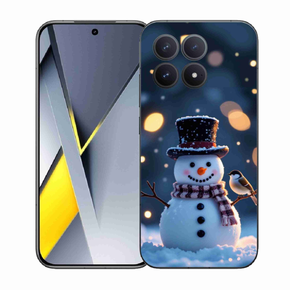 Gélový kryt mmCase na Xiaomi Poco F8 Pro - vianočný snehuliak