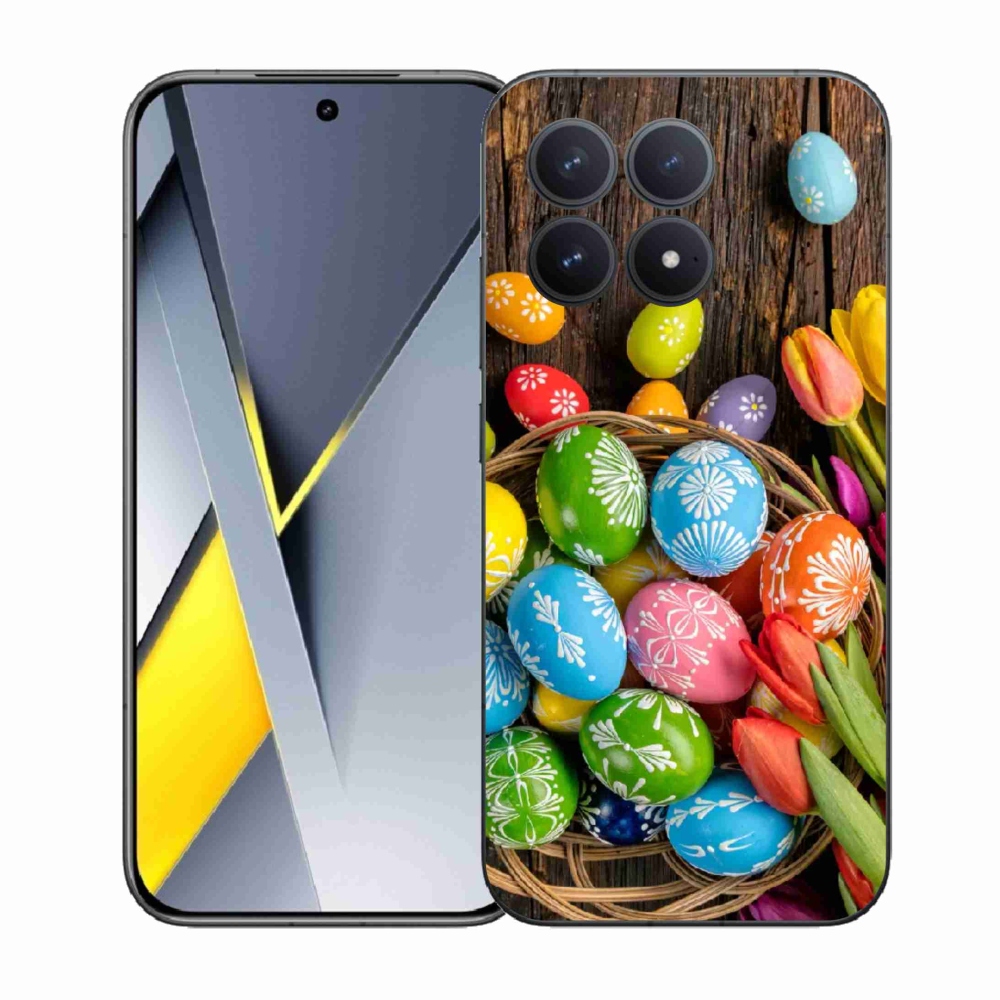 Gélový kryt mmCase na Xiaomi Poco F8 Pro - veľkonočné vajíčka