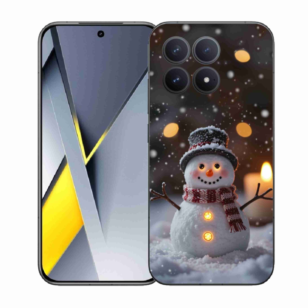 Gélový kryt mmCase na Xiaomi Poco F8 Pro - veselý snehuliak
