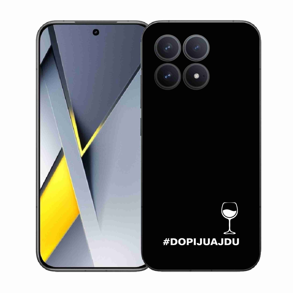 Gélový kryt mmCase na Xiaomi Poco F8 Pro - vínny motív čierne pozadie