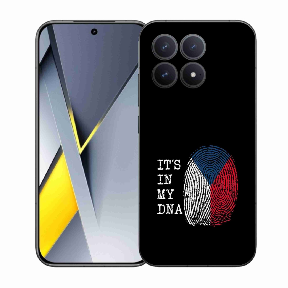 Gélový kryt mmCase na Xiaomi Poco F8 Pro - vlajka odtlačok prsta čierne pozadie