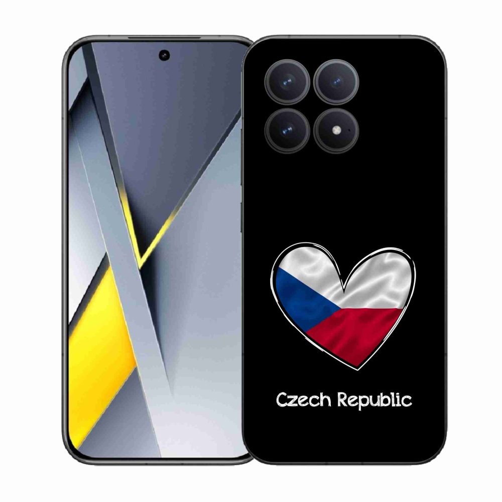 Gélový kryt mmCase na Xiaomi Poco F8 Pro - vlajka srdca čierne pozadie