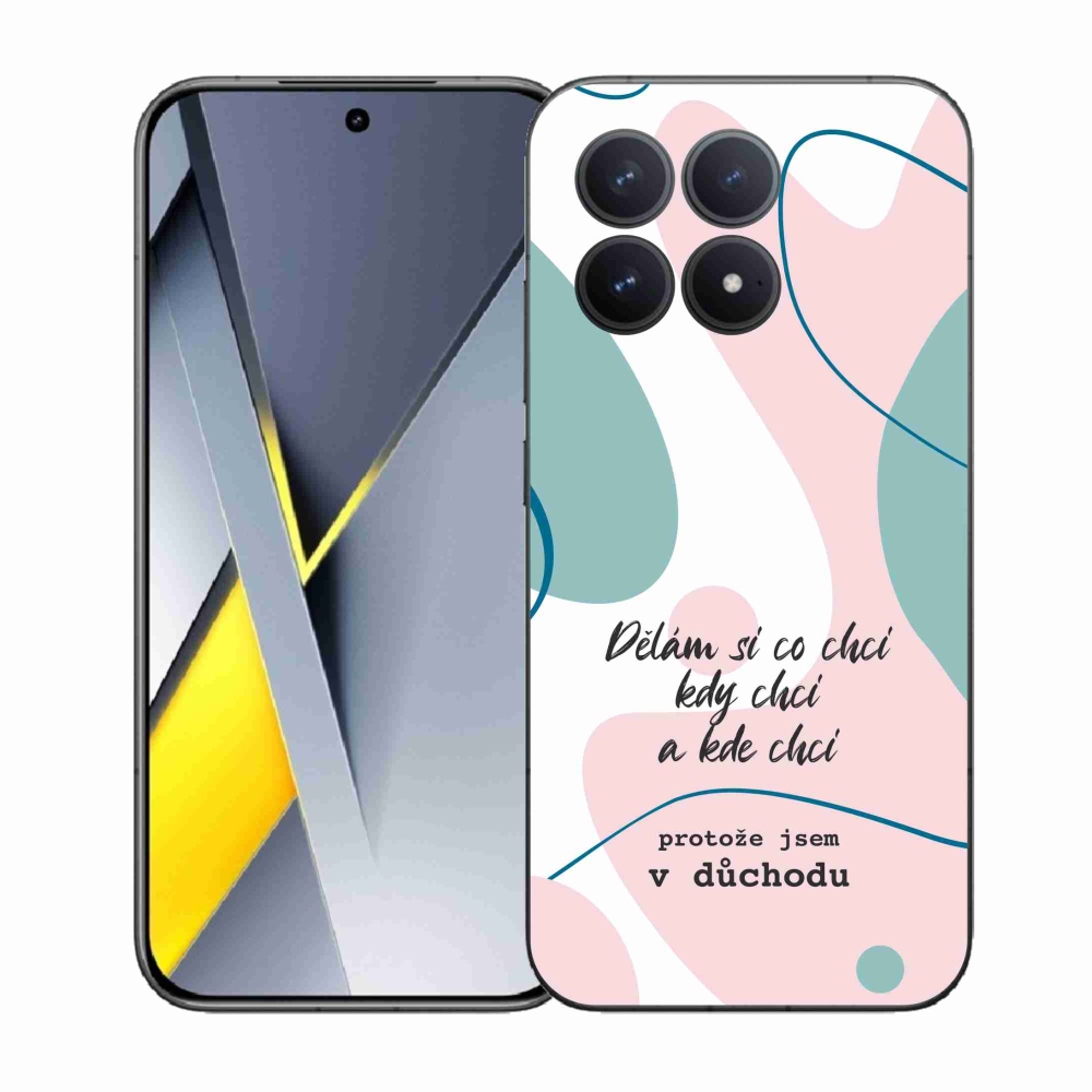 Gélový kryt mmCase na Xiaomi Poco F8 Pro - vtipný text 10 biele pozadie