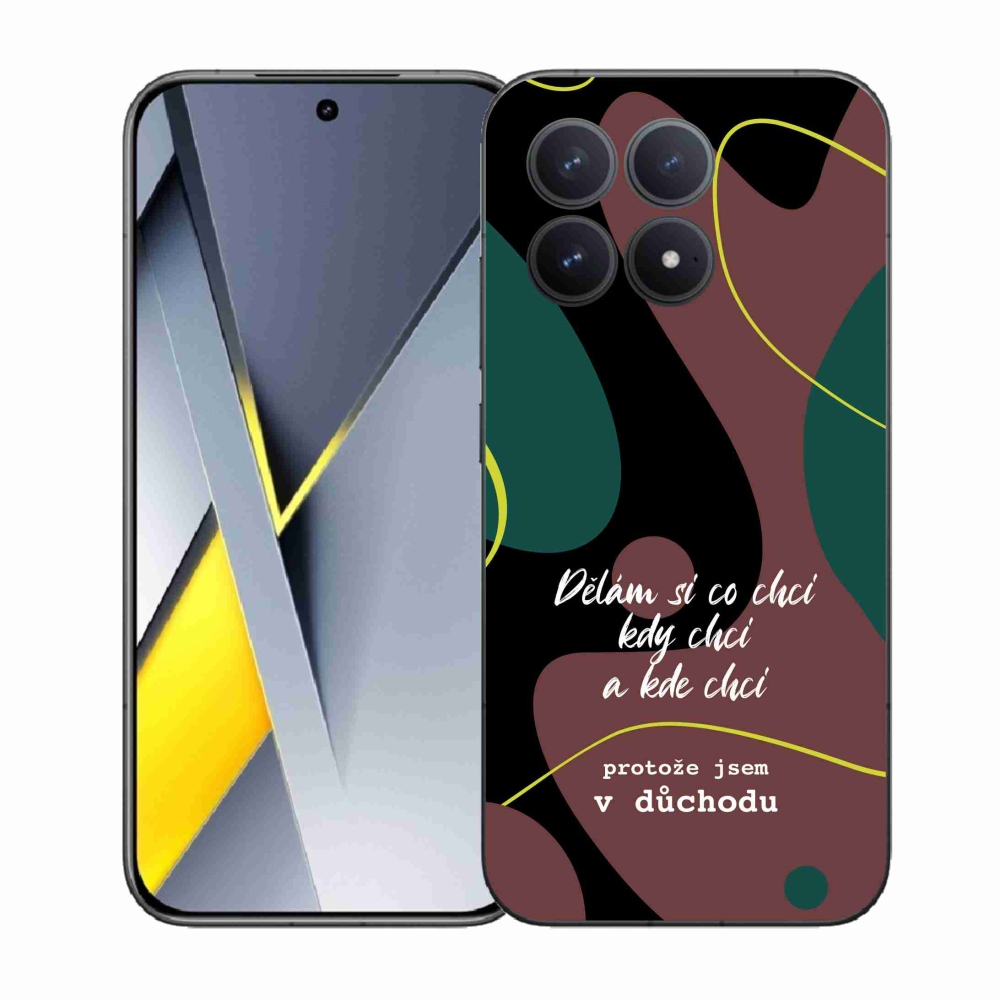 Gélový kryt mmCase na Xiaomi Poco F8 Pro - vtipný text 10 čierne pozadie