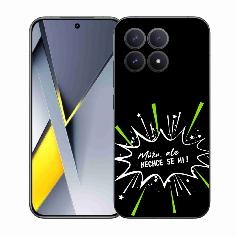 Gélový kryt mmCase na Xiaomi Poco F8 Pro - vtipný text 11 čierne pozadie