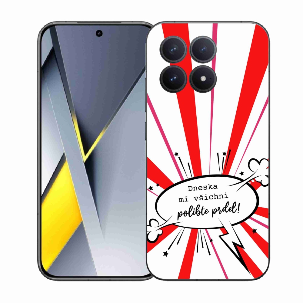 Gélový kryt mmCase na Xiaomi Poco F8 Pro - vtipný text 15 biele pozadie