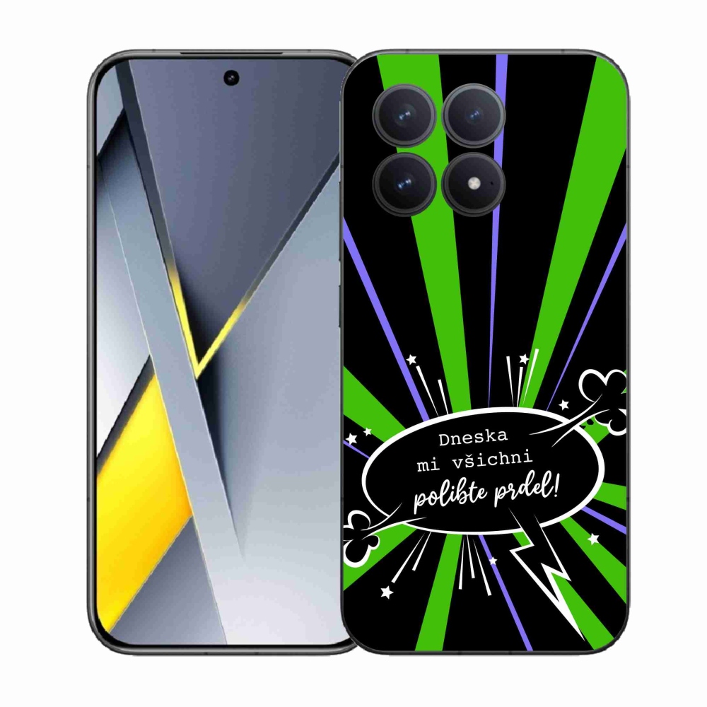 Gélový kryt mmCase na Xiaomi Poco F8 Pro - vtipný text 15 čierne pozadie