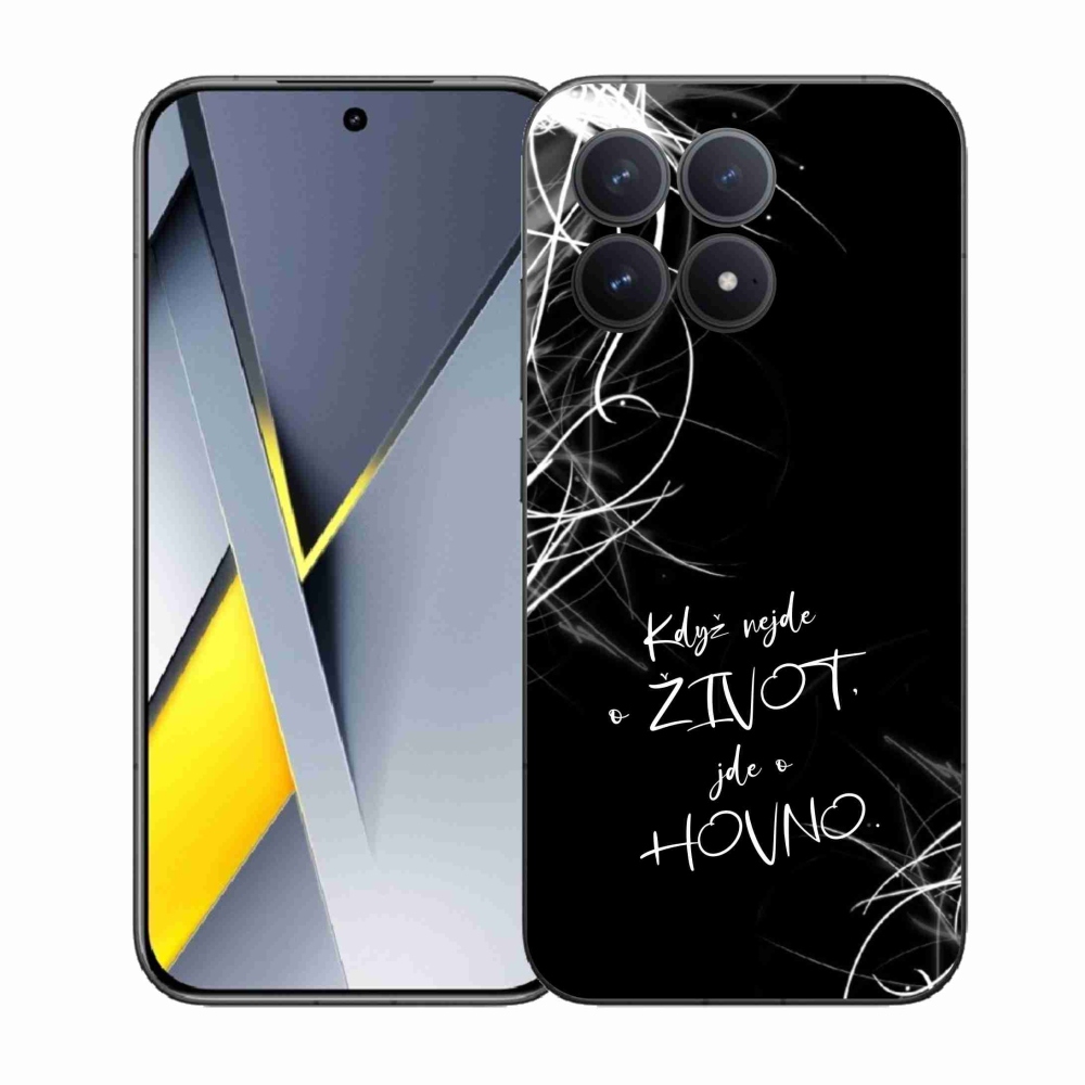 Gélový kryt mmCase na Xiaomi Poco F8 Pro - vtipný text 16 čierne pozadie