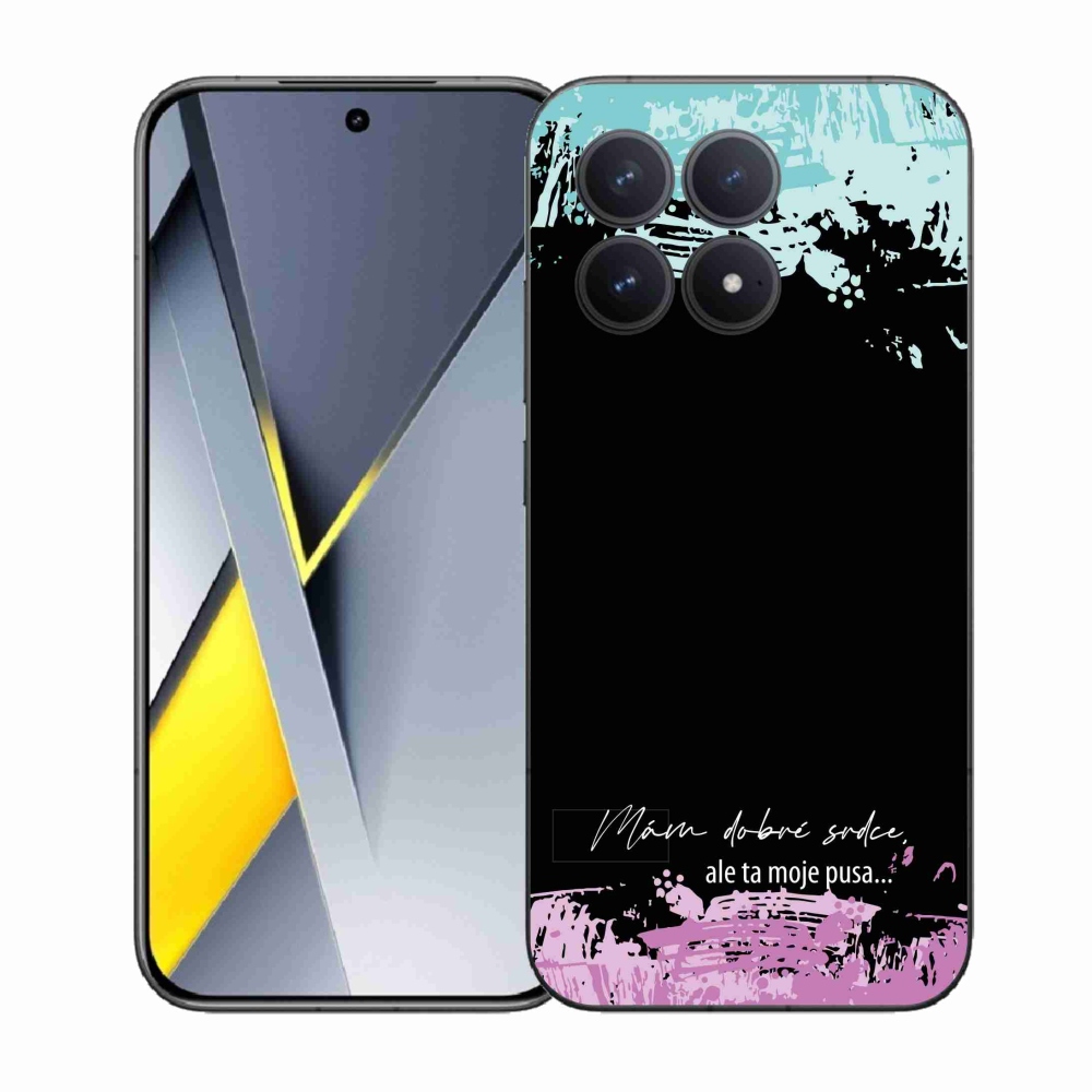 Gélový kryt mmCase na Xiaomi Poco F8 Pro - vtipný text 3 čierne pozadie