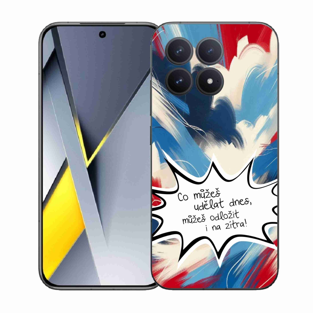 Gélový kryt mmCase na Xiaomi Poco F8 Pro - vtipný text 9 biele pozadie