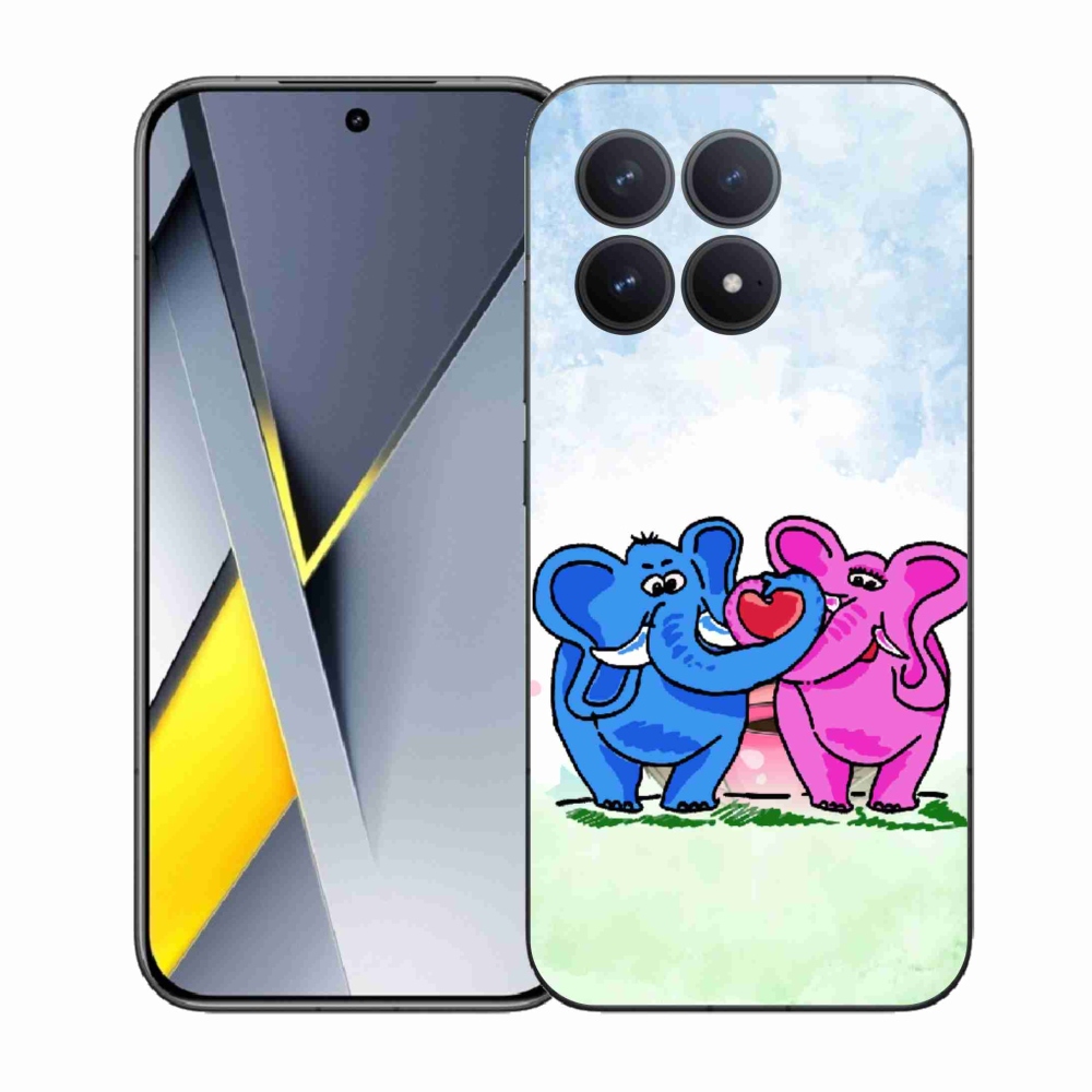 Gélový kryt mmCase na Xiaomi Poco F8 Pro - zamilovaní slony