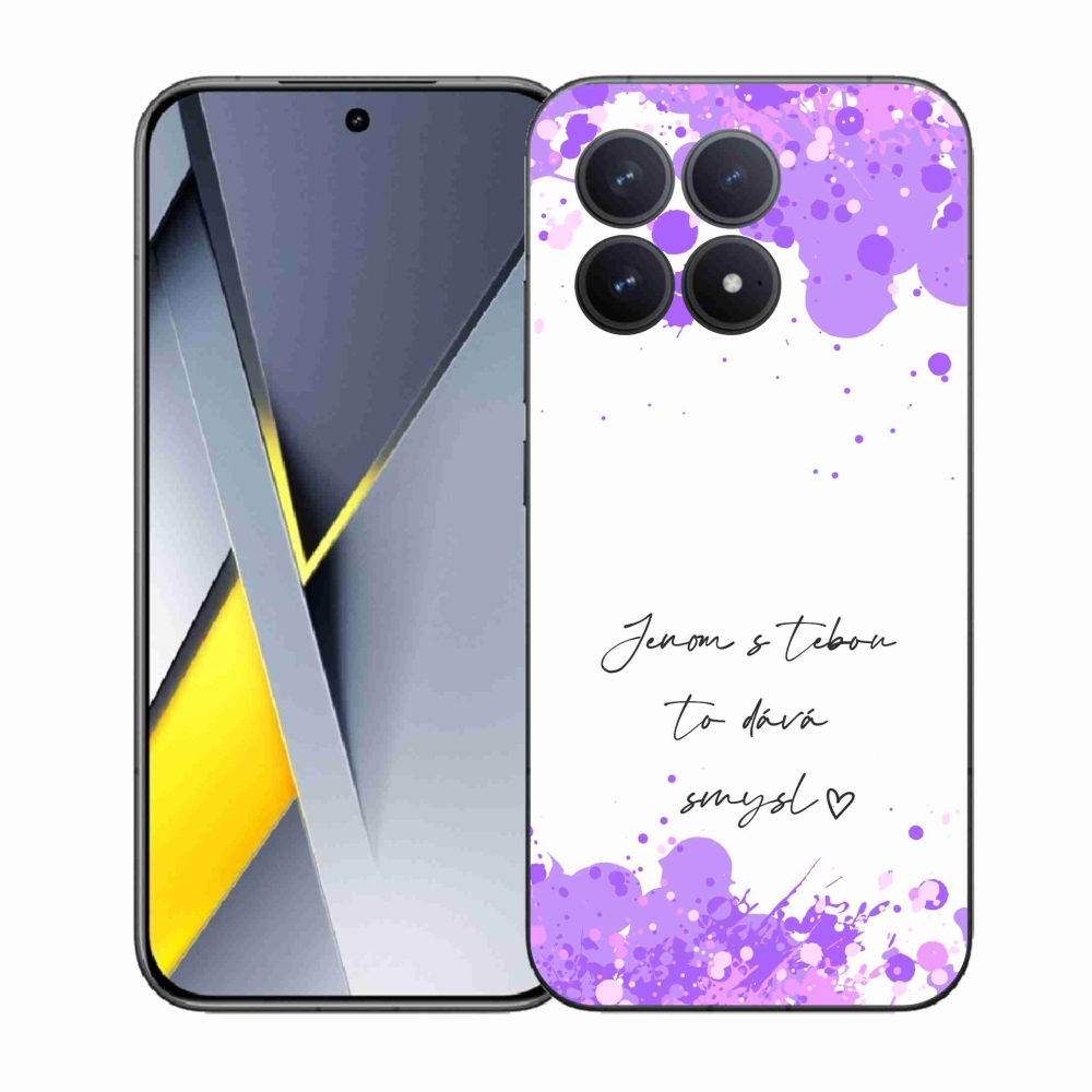 Gélový kryt mmCase na Xiaomi Poco F8 Pro - zamilovaný text biele pozadie